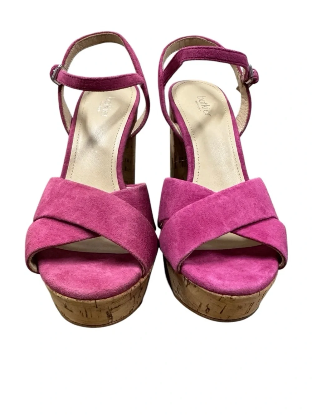 Botkier New York | Plateau Suede High-Heel Platform Sandals in Azalea Pink - NWT